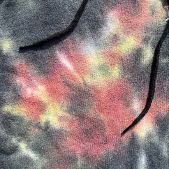 Women's Lurking Class Hoodie Multicolor Spell-Out S Streetwear CROPPED Tie Dyed - Picture 4 of 16